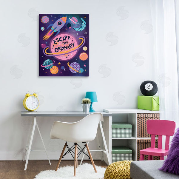 Stupell Industries Lisa Perry Whitebutton | Escape Ordinary Outer Space Wall Art