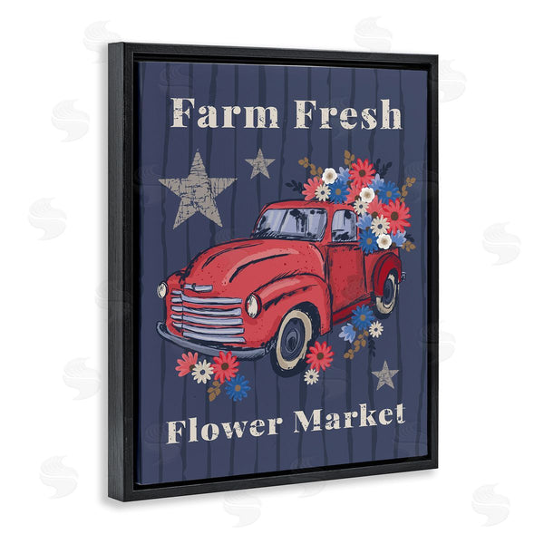Stupell Industries Lisa Perry Whitebutton | Farm Fresh Patriotic Market Wall Art