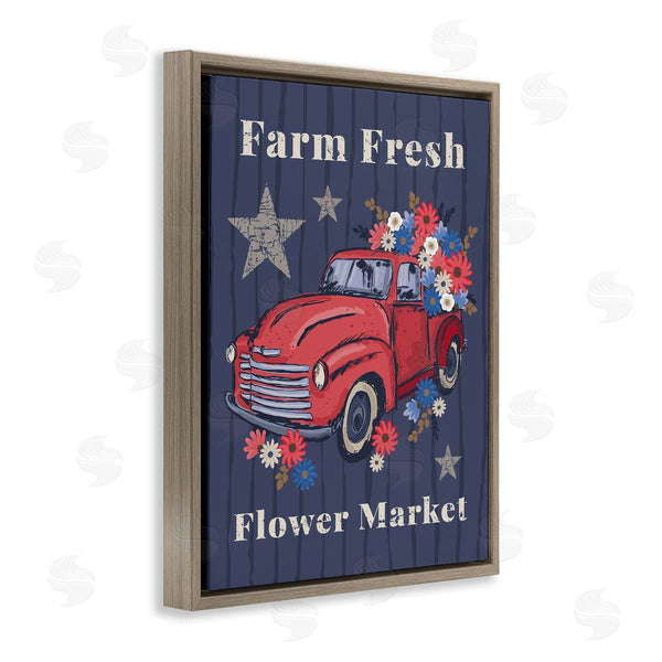 Stupell Industries Lisa Perry Whitebutton | Farm Fresh Patriotic Market Wall Art