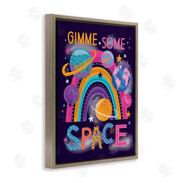 Stupell Industries Lisa Perry Whitebutton | Gimme Space Planets & Rainbow Wall Art