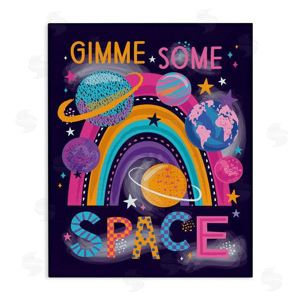 stupell industries Lisa Perry Whitebutton | Gimme Space Planets & Rainbow Wall Art