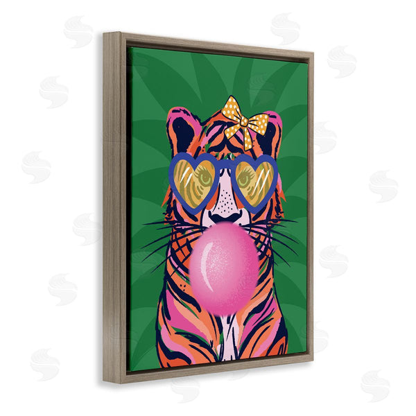 Stupell Industries Lisa Perry Whitebutton | Glam Tiger Bubble Gum