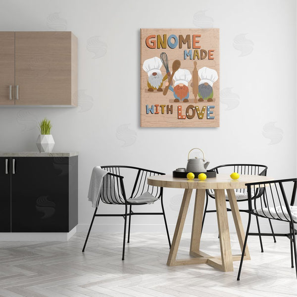 Stupell Industries Lisa Perry Whitebutton | Gnome Made With Love Whimsical Kitchen Baking Sign Wall Art