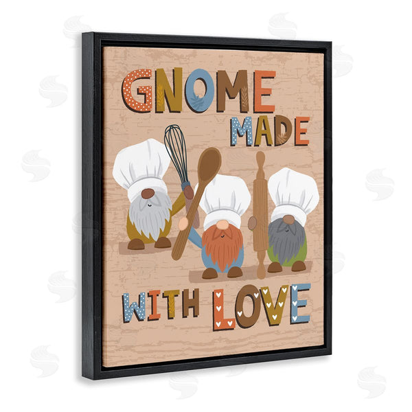 Stupell Industries Lisa Perry Whitebutton | Gnome Made With Love Whimsical Kitchen Baking Sign Wall Art