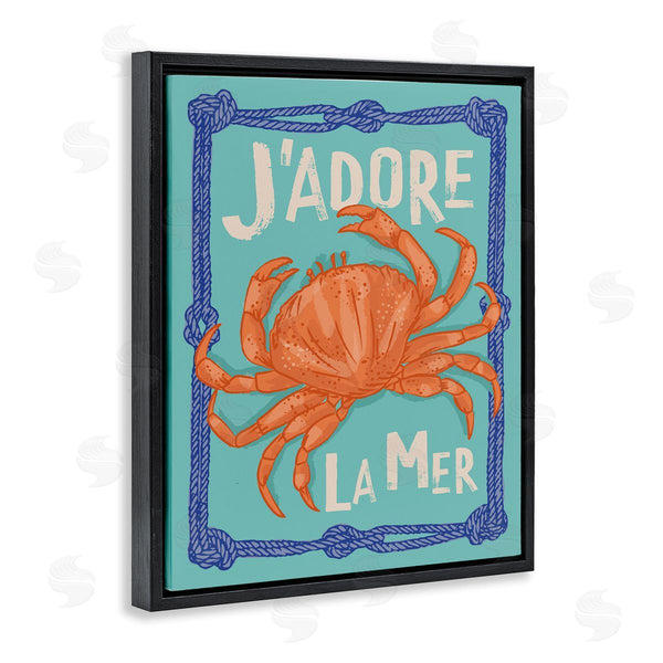 Stupell Industries Lisa Perry Whitebutton | J'adore La Mer Crab