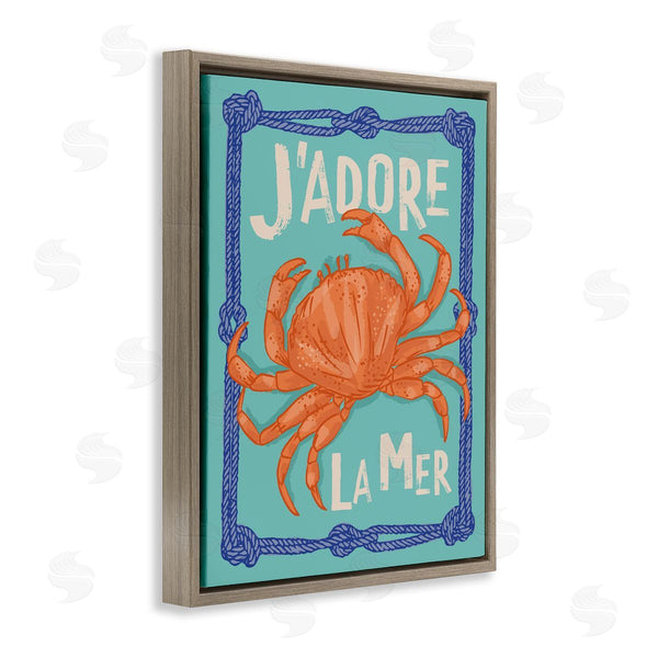 Stupell Industries Lisa Perry Whitebutton | J'adore La Mer Crab