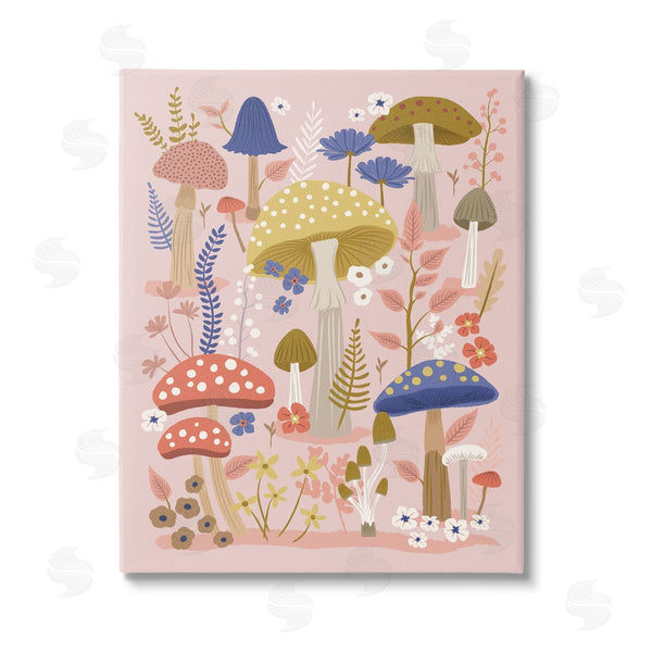 stupell industries Lisa Perry Whitebutton | Mushrooms & Botanical Pattern Wall Art