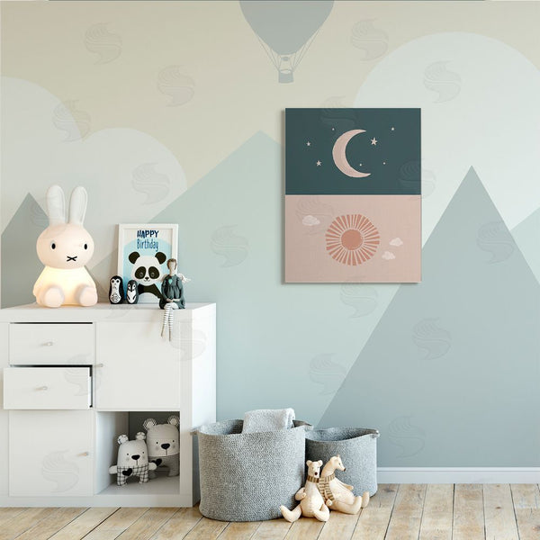 Stupell Industries Lisa Perry Whitebutton | Night Sky Over Sunny Day Muted Tones Wall Art