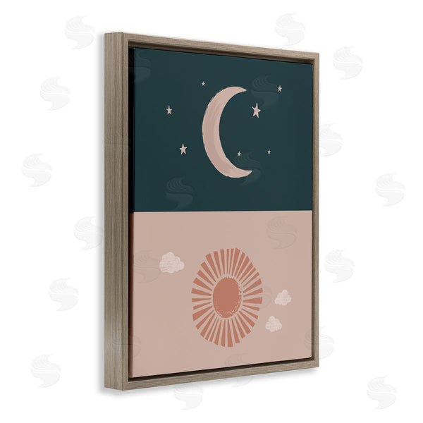Stupell Industries Lisa Perry Whitebutton | Night Sky Over Sunny Day Muted Tones Wall Art