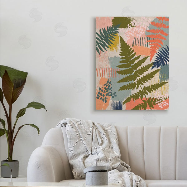 Stupell Industries Lisa Perry Whitebutton | Organic Forest Ferns Paintbrush Stroke Pattern Wall Art