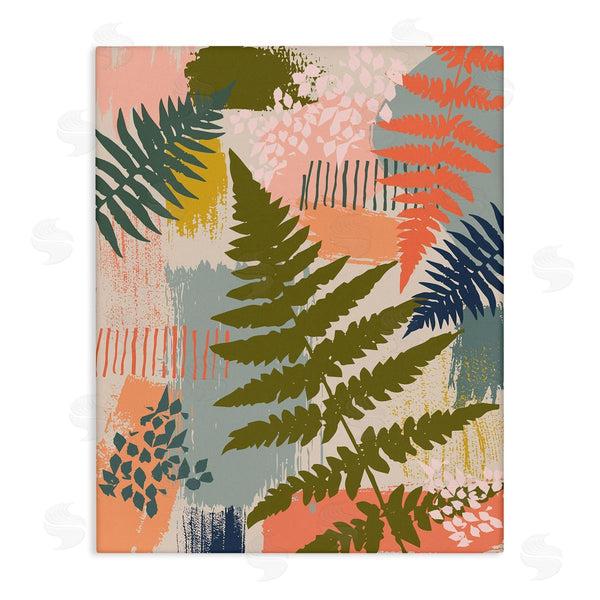 stupell industries Lisa Perry Whitebutton | Organic Forest Ferns Paintbrush Stroke Pattern Wall Art