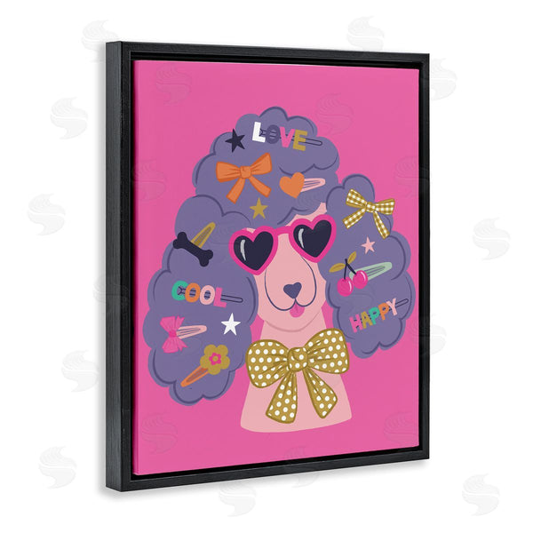 Stupell Industries Lisa Perry Whitebutton | Poodle With Hair Baubles