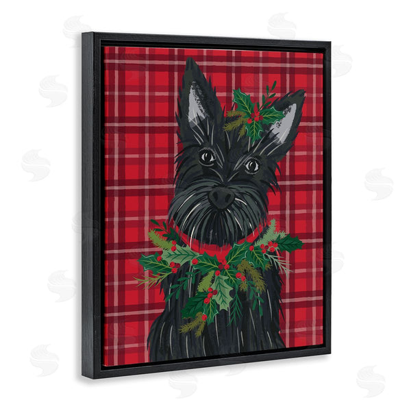 Stupell Industries Lisa Perry Whitebutton | Scottie Dog On Red Plaid