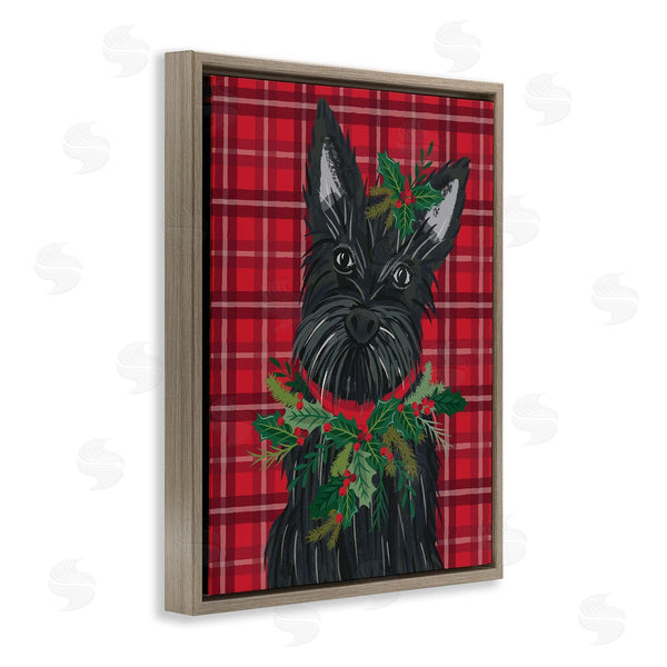 Stupell Industries Lisa Perry Whitebutton | Scottie Dog On Red Plaid