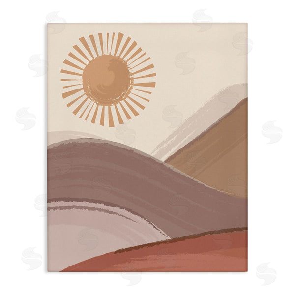 stupell industries Lisa Perry Whitebutton | Sun Rise Sandy Dunes Landscape Bohemian Children's Illustration Wall Art