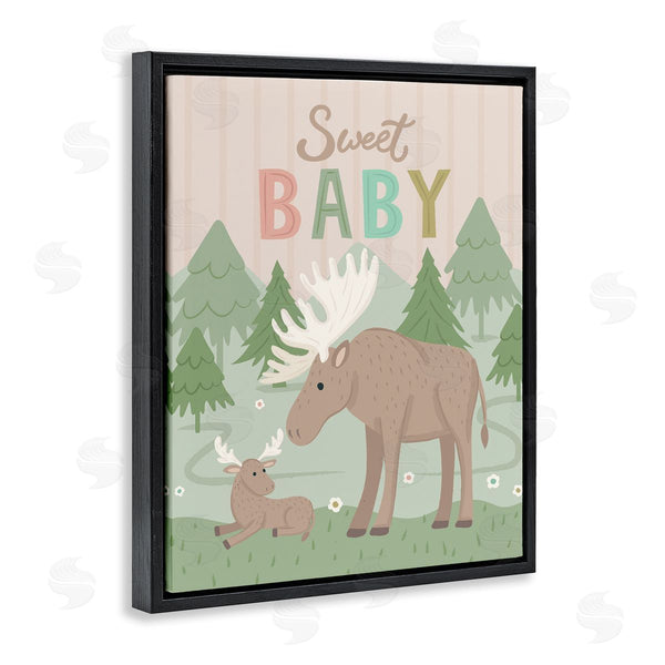 Stupell Industries Lisa Perry Whitebutton | Sweet Baby Wild Moose Wall Art