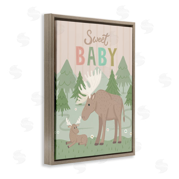 Stupell Industries Lisa Perry Whitebutton | Sweet Baby Wild Moose Wall Art