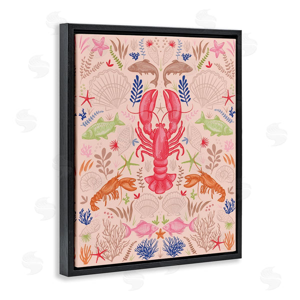 Stupell Industries Lisa Perry Whitebutton | Symmetrical Sea Life
