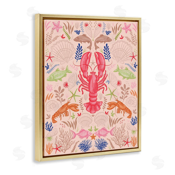 Stupell Industries Lisa Perry Whitebutton | Symmetrical Sea Life