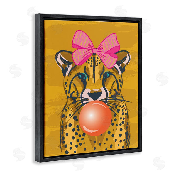 Stupell Industries Lisa Perry Whitebutton | Trendy Cheetah & Bow Wall Art