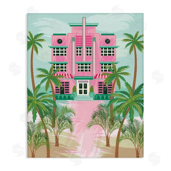 stupell industries Lisa Perry Whitebutton | Tropical Palm Hotel