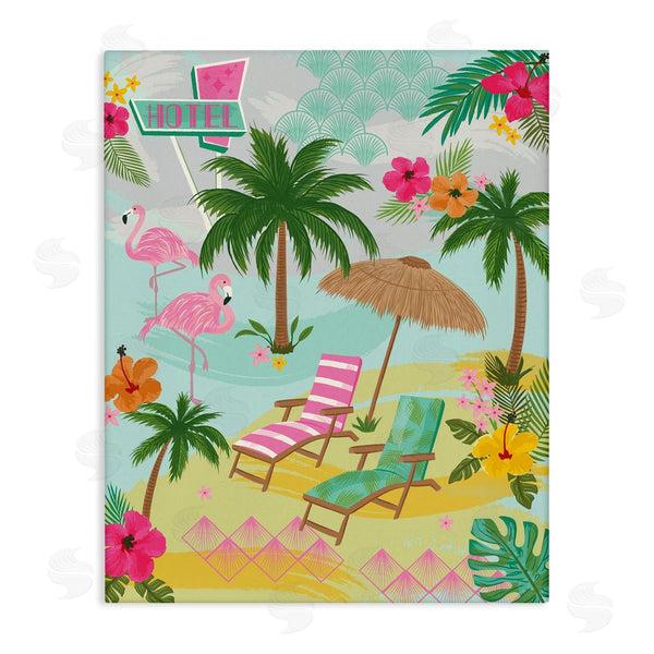 stupell industries Lisa Perry Whitebutton | Tropical Palms Resort