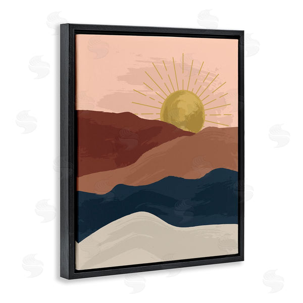 Stupell Industries Lisa Perry Whitebutton | Wavy Sand Dune Cliffs Deserted Mountains Children's Illustration Wall Art