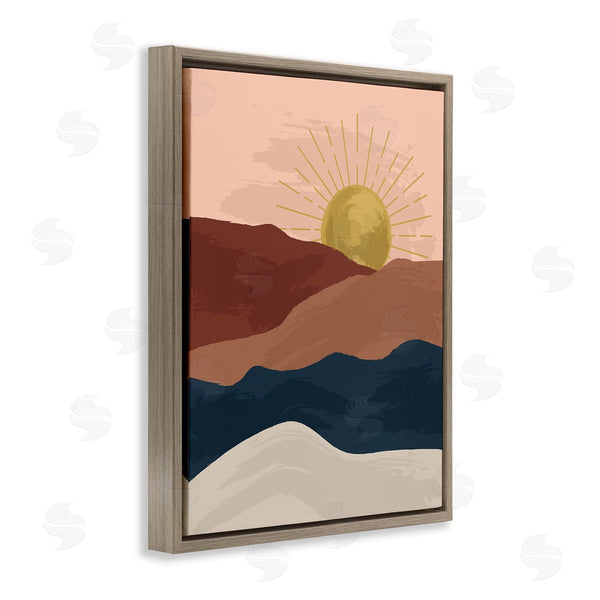 Stupell Industries Lisa Perry Whitebutton | Wavy Sand Dune Cliffs Deserted Mountains Children's Illustration Wall Art