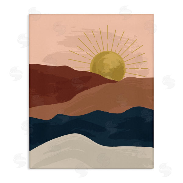 stupell industries Lisa Perry Whitebutton | Wavy Sand Dune Cliffs Deserted Mountains Children's Illustration Wall Art