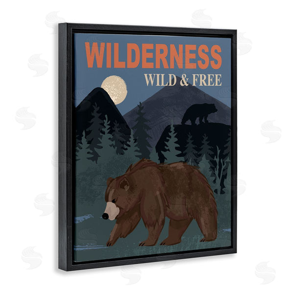 Stupell Industries Lisa Perry Whitebutton | Wild & Free Adventure Scene Mountain Forest Wildlife Wall Art