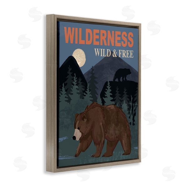 Stupell Industries Lisa Perry Whitebutton | Wild & Free Adventure Scene Mountain Forest Wildlife Wall Art
