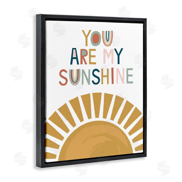 Stupell Industries Lisa Perry Whitebutton | You Are My Sunshine Phrase Children's Sun Rise Wall Art