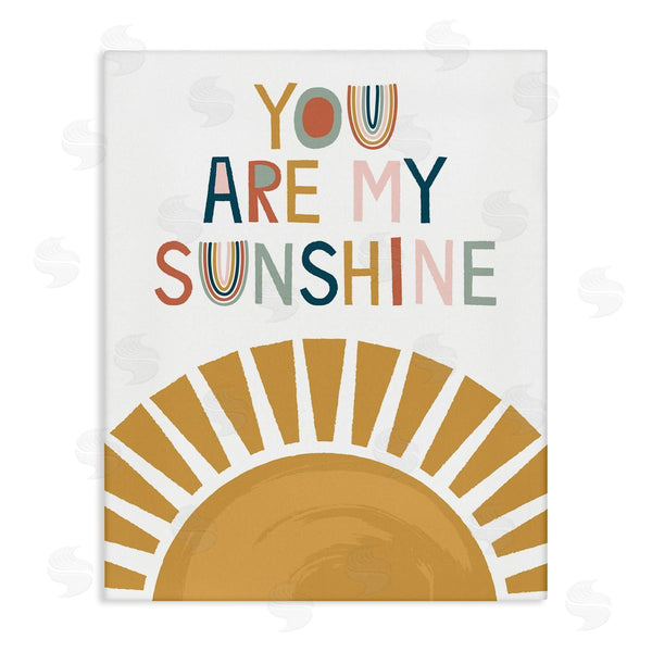 stupell industries Lisa Perry Whitebutton | You Are My Sunshine Phrase Children's Sun Rise Wall Art