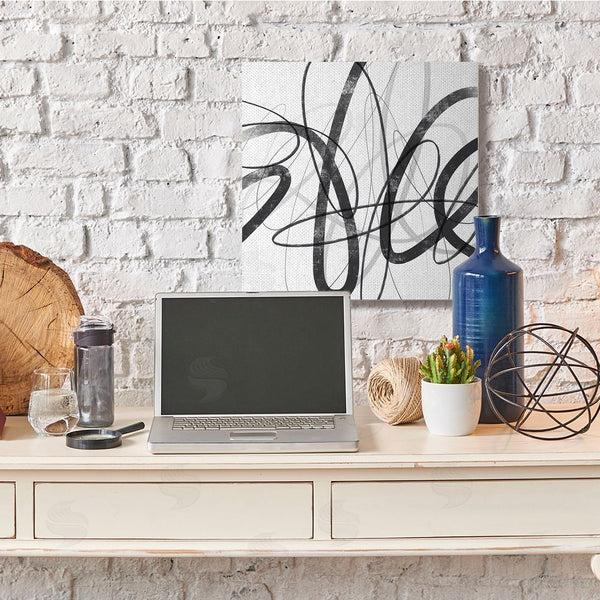 Stupell Industries Lisa Ridgers | Abstract Fluid Brush Strokes Distressed Pattern Wall Art
