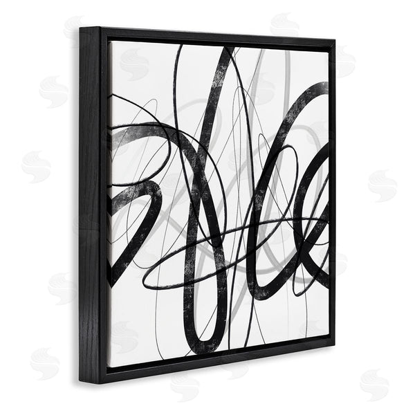 Stupell Industries Lisa Ridgers | Abstract Fluid Brush Strokes Distressed Pattern Wall Art