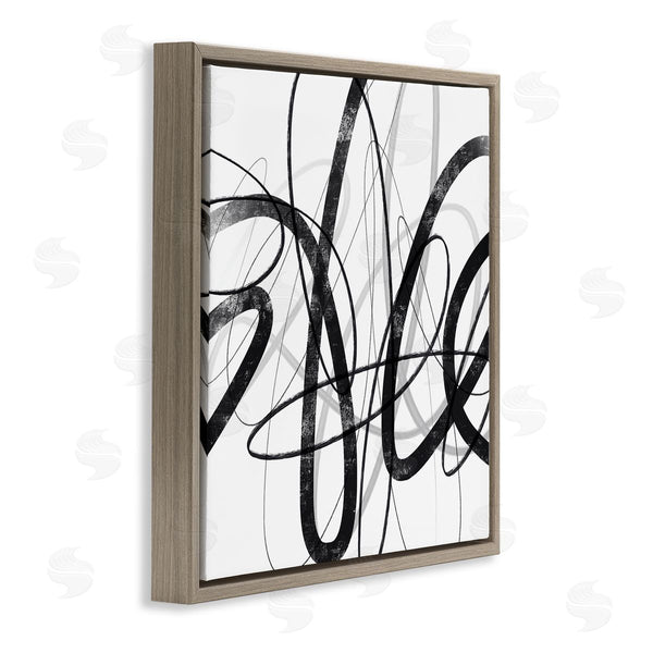 Stupell Industries Lisa Ridgers | Abstract Fluid Brush Strokes Distressed Pattern Wall Art