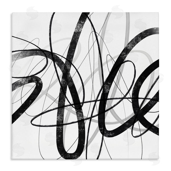 stupell industries Lisa Ridgers | Abstract Fluid Brush Strokes Distressed Pattern Wall Art