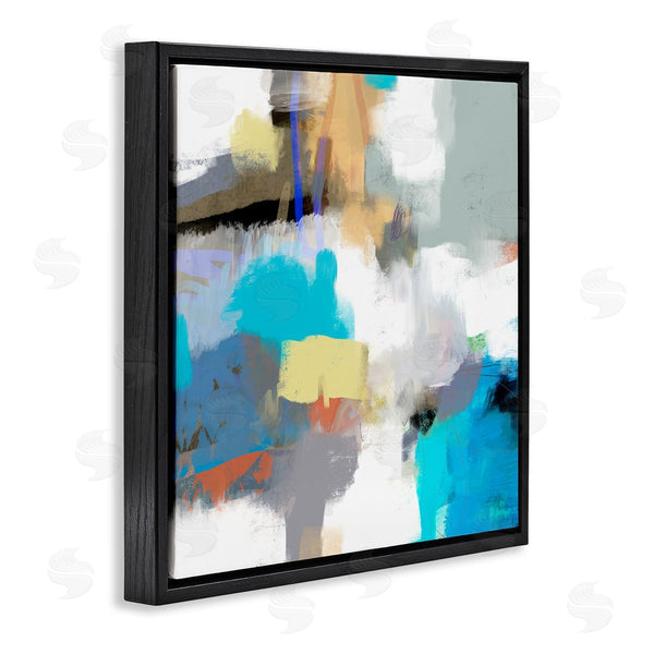 Stupell Industries Lisa Ridgers | Abstract Paint Strokes Vivid Blue Detail Scribbles Wall Art