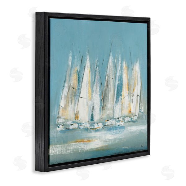 Stupell Industries Lisa Ridgers | Abstract Sailboat Fleet Wall Art