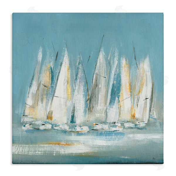 stupell industries Lisa Ridgers | Abstract Sailboat Fleet Wall Art