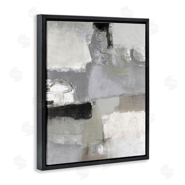 Stupell Industries Lisa Ridgers | Blocked Geometric Shapes Black Detail Circles Wall Art