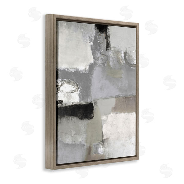 Stupell Industries Lisa Ridgers | Blocked Geometric Shapes Black Detail Circles Wall Art