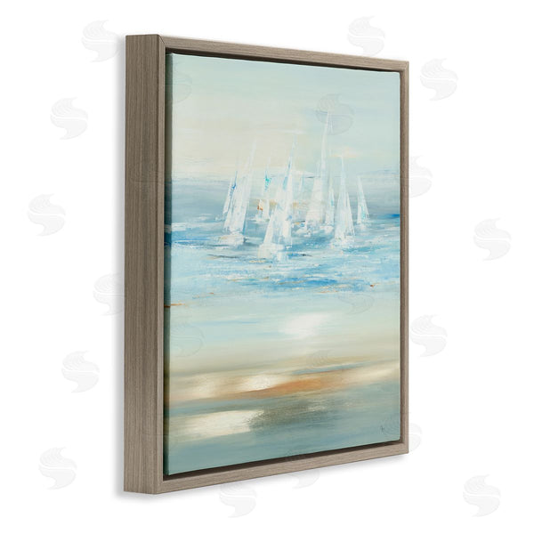Stupell Industries Lisa Ridgers | Brushed Sailboat Fleet