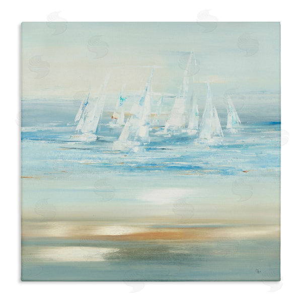 stupell industries Lisa Ridgers | Brushed Sailboat Fleet