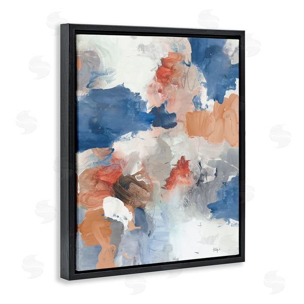 Stupell Industries Lisa Ridgers | Contrasting Blue Blush Tone Abstract Busy Arrangement Wall Art