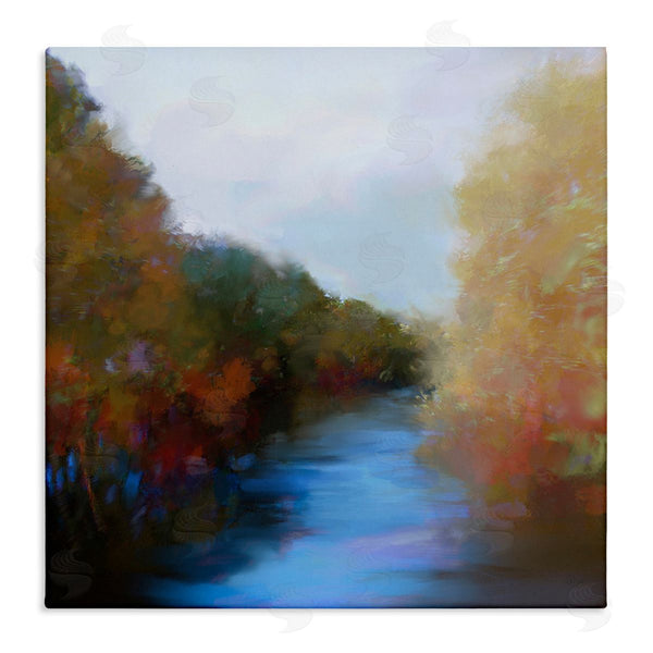 stupell industries Lisa Ridgers | Flowing River Nature Trees Foliage Wall Art