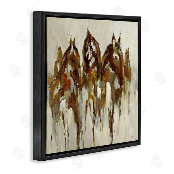 Stupell Industries Lisa Ridgers | Herd Of Horses Galloping Rustic Earth Tones Wall Art