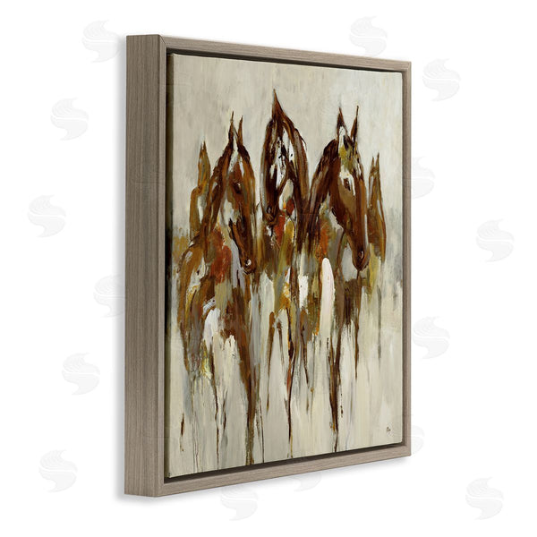 Stupell Industries Lisa Ridgers | Herd Of Horses Galloping Rustic Earth Tones Wall Art