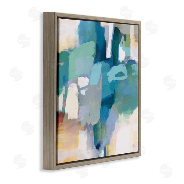 Stupell Industries Lisa Ridgers | Layered Blue Paint Strokes Dense Abstract Painting Wall Art