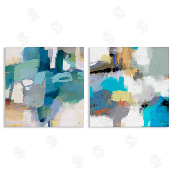stupell industries Lisa Ridgers | Modern Blocked Brush Strokes Collage Wall Art